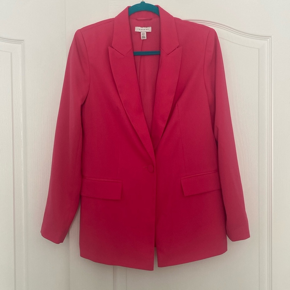 Like new/ Top Shop long blazer/ hot pink/